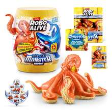 Robo Alive Deep Sea Monster Surprise (Octopus And Shark) By ZURU, Surprise Unboxing And Electronic Animal Toy For Boys(Random) - Multicolor (Random Style) - View 2