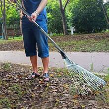 Garden Leak Rake Aluminio Aloy Herramienta de Hierba de Azada Liviana Rastrillo de Metal de Múltiples Dientes Telescópico Caducifolio Heno Hierba de Césped y Patio Color VariadoGarden Rakes - como en la foto - Ver 7