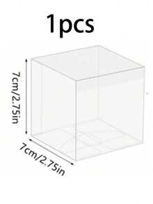 50/20/10 pezzi Scatole regalo trasparenti, scatole quadrate in PVC trasparente, adatte per il confezionamento di candele, forniture per feste, decorazioni per matrimoni e confezioni regalo - riutilizzabili, contenitori multiuso, per Pasqua, Festa della Mamma, scatole per bomboniere, forniture per piccole imprese, scatole per imballaggio, decorazioni per matrimoni, matrimoni, scatole regalo