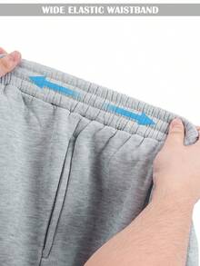 Women's Wide Leg Fleece Lined Sweatpants Winter Baggy Lounge Travel Pants Drawstring Athletic Joggers Fall Winter Spring Outfits - 淺灰色 - 查看 6