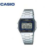 Casio 卡西欧圆形电子表，银色液晶显示屏，复古街头风，防水石英机芯，日韩时尚男女通用 A164WA-1 - 均碼 - 查看 9
