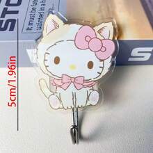 SANRIO 1个三丽鸥卡通亚克力墙钩，采用和等可爱设计，适用于卧室、浴室、玄关等场所，可悬挂饰品、毛巾、钥匙等，既美观又实用。 - 彩色 - 查看 11
