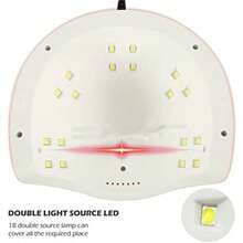 Nail Polish Dryer Lamp Led Gel Acrylic Curing Light Manicure Timer, Lightweight LED Gel UV Nail Dryer For Salon Home - Hồng - Xem 6