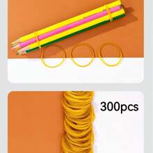 100/300/500pcs Yellow Elastic Rubber Bands, High Elasticity, Durable, Disposable Rubber Rings, Office Binding Straps, Latex Rings, Rubber Diameter: 1.26inch, Width: 0.0591inch - Yellow - View 8