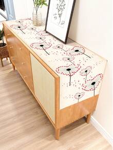 1pc Valentine's Day Pattern Table Runner/Placemat, Suitable For Holidays, Parties, Birthdays, Dinners, Kitchen & Dining Room Table Decor, All Season Home & Living Decor - Multicolor - View 5