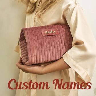 Personlig sminkväska, Anpassad brudtärnepresent, Sammetsnecessär, Resenecessär, Bröllopspresent, Present till henne, Anpassad examenspresent, Bröllopsgåva, Present till henne, Brudtärnepresent, Personlig present, Sammetspresentväska, Unik bröllopsgåva, Möhippapresent, Present till kvinnor, Sminkväska för brudtärnor, Personlig väska, Necessär för brudtärnor, Resenecessär, Mors dag-present
