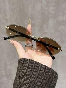 1pc Fashion Plastic Square Small Frame Women Accessories Glasses For Beach Party Camping Street Snap Musical Festival Accessories - 彩色 - 查看 9