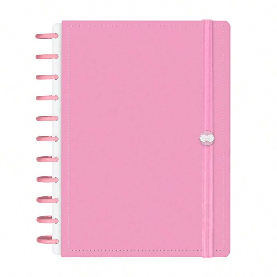 Disco Notebook + Iscool Hardcover 140 Sheets Smart Solid Colors - Pink - View 1