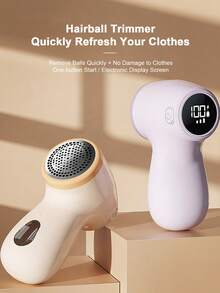 LED显示屏织物剃毛器，家用衣物除毛器，便携式毛衣除毛器