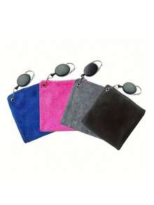 这款户外高尔夫球巾是您在球场上的完美清洁伴侣！内置可伸缩挂钩设计尤其贴心，方便您将其挂在球包上，随时取用。不用时，可轻松折叠收纳，节省空间。