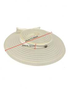 1pc Oversized Pill Box Hat, Wide Brim Hat, Women's Headpiece, Elegant Kentucky Derby Fascinator With Bow, Party Dress Soft Felt Hat, Cocktail Hat, Bridal Wedding Cowgirl Hat, Women's Tea Party Hat, Halloween Hat, Hair Accessory, Gift, Evening - Beige - View 10