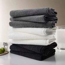 10 Pieces/Pack Microfiber Cleaning Cloths, 30*30cm Random Color Cleaning Cloth, Absorbent Cloth, Kitchen Cloth, Glass Cleaning Cloth Home Cleaning Multi-Color Soft Quick-Drying Absorbent Sponge Set - Kitchen, Bathroom, Home, Home Supply Business Cleaning Supplies Household Items Cocina Kitchen Essentials Kitchen Gadgets Christmas Ready Home Cleaning - 黑色 - 查看 2