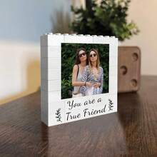 1 pieza Ladrillo de construcción personalizado con foto y texto personalizado. Bloque de construcción con puzzle personalizado.