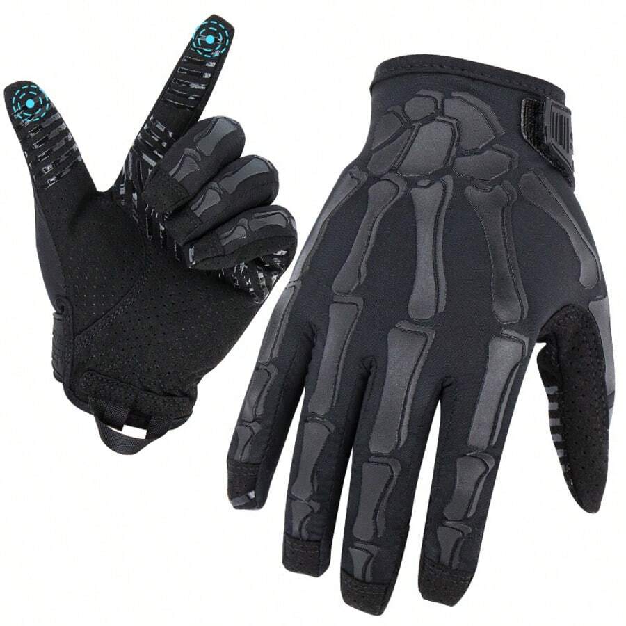 Tactical Skeleton Bone Gloves Military Men Hunting Cycling Shooting Work Gloves - Black - View 1