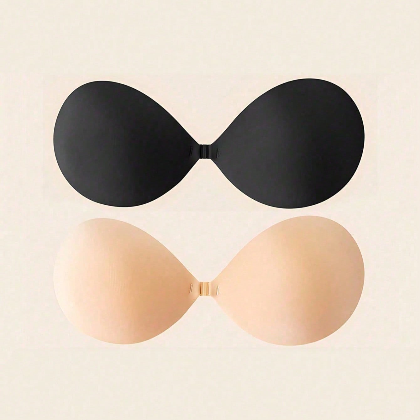 Paquete de Cubrepezones adhesivos de unicolor, con relleno fino y efecto push up para mujeres, para usar con vestidos sin espalda y sin tirantes, lenc