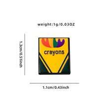 蜡笔耳环珐琅日常饰品耳钉送朋友时尚精致 - 彩色 - 查看 2