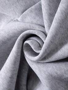 男士休闲抽绳口袋连帽衫和运动抽绳裤两件套 - 淺灰色 - 查看 3