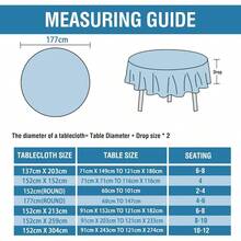 Round Linen Textured Table Cloth Thick Fabric Wrinkle Free Washable Dust-Proof Tablecloth For Dining Buffet Parties Picnic Events Weddings And Restaurants 177cm Round Ivory - Ivory - View 6