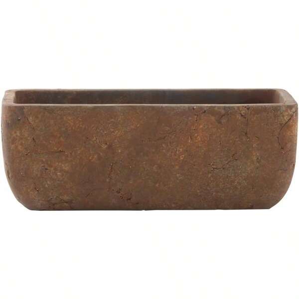 XZGB Classic Home And Garden Dakota Rectangular Planter Box W/Drain Plug - Small Succulent Pots For Window Sills And More - Shallow Trough Planter For Indoor Outdoor Use 8 Rust Brown