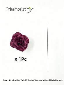 MEHELANY 20支装 2.76英寸闪光玫瑰花束，DIY人造闪光花束，紫红色人造玫瑰，仿真玫瑰，永不凋谢的闪亮人造玫瑰花束，适合周年纪念、订婚、结婚礼物、家居装饰、办公室厨房装饰、派对装饰、房间装饰、情人节装饰、母亲节装饰、送给女友、妈妈、女士的生日礼物（含包装纸）