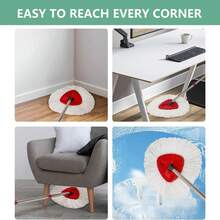 [ 5 Pack ]Mop Heads Replacements, Spin Mop Replacement Head Deep Cleaning Machine Washable And Easy-To-Replace,Spin Mop Refill Replacement Head 100% Microfiber,Mop Head Compatible With O Ceda EasyWrin - 白色 - 查看 7