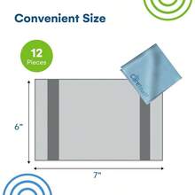 AWYYEyeglass Cleaning Cloth - 12 Pack Of Microfiber Cleaning Cloth For Glasses Lenses Phones And Screens - Large Lint-Free Reusable And Scratch-Free - 6 X 7 Inches - Blue - Blue - View 3