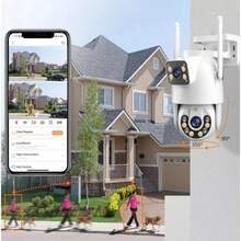 Câmera De Segurança a Prova de água Lente Dupla APP ICSEE IP66 Camera IP WiFi 360 Sensor Visão Noturna Externa - 3 Unidade ICSEE - Visão 9