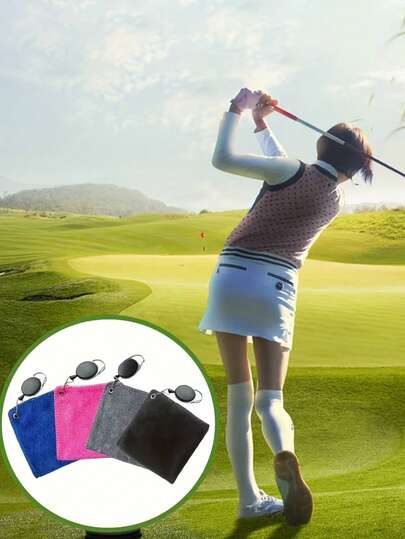 Denna golfhandduk för utomhusbruk är din perfekta städkamrat på banan! Den inbyggda, utdragbara kroken är särskilt genomtänkt, vilket gör den bekväm att hänga på din golfbag för enkel åtkomst. När den inte används kan den enkelt vikas ihop och förvaras för att spara utrymme.