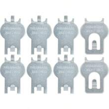 HIGH and MIGHTY 515314 - Juego de 8 colgadores de pared para colgar cuadros sin herramientas para obras de arte fotos y espejos soporta hasta 9 kg - 18 kg - Acero - Ver 1