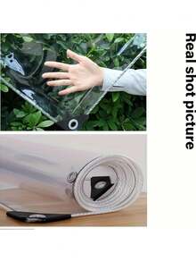 Heavy Duty Thick Tear-Resistant PVC Tarpaulin, Transparent Waterproof Tarp, Windproof, Snow-Proof, Suitable For Camping, Garage, Plant Greenhouse, Car, Patio, Outdoor Garden Decor, Camping Essential, Plant Greenhouse Cover, Durable Canopy, Reinforced Tarp