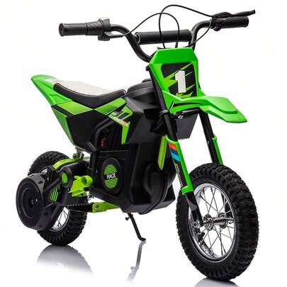 24V Electric Dirt Bike For Kids 8-12 Years, 250W Motor Off-Road Motorcycle With 13.6MPH Speed, Air-Filled Tires & Metal Suspension, 139LB Capacity
