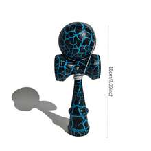 1pc Kendama Sword Ball Toy, Unisex Colorful Cracked Wooden Balance Training Equipment, Outdoor Leisure Skill Development Set, Random Cracked Pattern - Multicolor - View 11