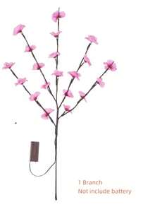 1pc 20LED Battery Powered Artificial Pink Cherry Blossom Branch Light, 74cm/29in, Powered By 2AA Batteries (Excluding Batteries), Realistic Flower, Indoor/Outdoor Decor - Battery Box Cherry Blossom Branch Light - View 10
