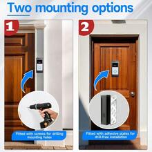 AWYYAnti-Theft Video Doorbell Mount Compatible With Ring/Blink Wireless Camera Doorbell Adjustable Angle Mount No-Drill Battery Doorbell Bracket Accessories For Houses Apartments Businesses - 黑色 - 查看 5