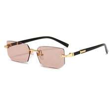 1 par de gafas de moda sin marco de metal para hombres, adecuadas para uso diario - Multicolor - Ver 7