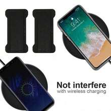 Elastic Band Phone Holder, One-Handed Anti-Drop Card Sleeve With Phone Back Sticker Compatible With IPhone, Android Phone, Gift For Birthday, Family, Friends Finger Ring Holder, Phone Grip, Phone Accessories - Black - View 7