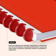 Disco Notebook + Iscool Hardcover 140 Sheets Smart Solid Colors - Red - View 9