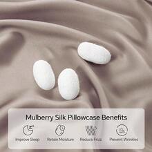 INFIIXSO Body Pillow Cover With Zipper, Luxury Mulberry Silk Body Pillow Case 20x54 Inches, Ultra Smooth And Soft Cooling Long Pillowcase, Gift For Women, Men(Caramel),Body(20inchX54inch),Caramel - 焦糖 - 查看 3