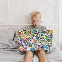 HAWTRetro Video Game Stickers 100 Pcs Cute Pixel Game PVC Sticker Gifts For Laptop Water Bottle Skateboard Party Supplies Decorations Teens - Trò chơi điện tử cổ điển - Xem 2