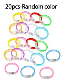 20pcs LED Glow Stick Bracelets, 8 Colors Flashing Glow Sticks, Neon Party Supplies, Shiny Bubble Bracelets For Christmas Party, Birthday, Carnival, Wedding, New Year Party, Music Festival, Sports Event, Masquerade, Friends Gathering, Prank, Selfie MV, Disco, Slow Dance Bar, Dance Hall And Other Occasions - Multicolor - View 16