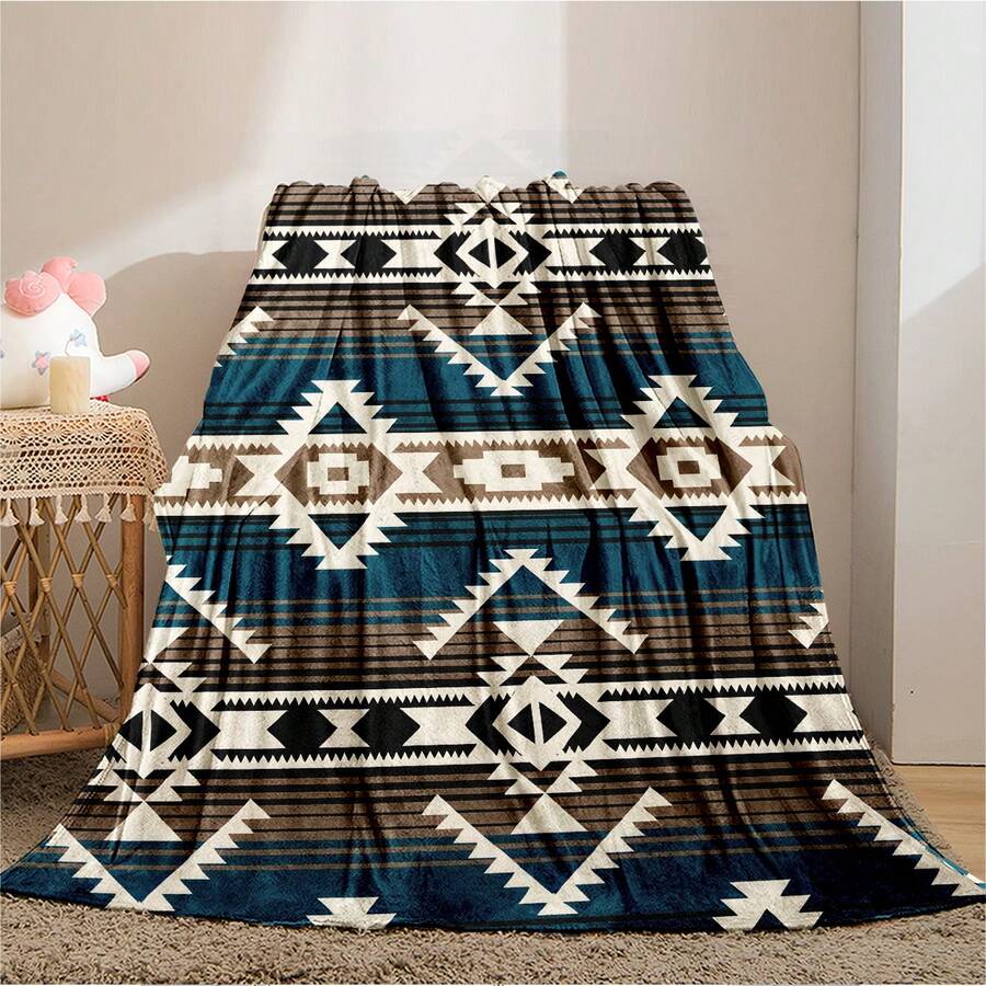 1 Blanket, Super Soft Bedding, Suitable For All Seasons, Suitable For Sofas, Beds, Camping Trips, Can Be Machine Washed, A Comfortable Gift, A Rural Home Decoration, Applicable To Beds/Sofas/Camping/Travel/Offices