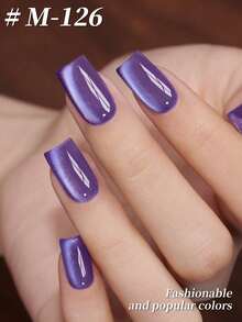 XEIJAYI 1支装紫色极光猫眼15ml凝胶指甲油亮片指甲油套装可卸UV指甲油美甲美甲设计 - 紫羅蘭色 - 查看 5