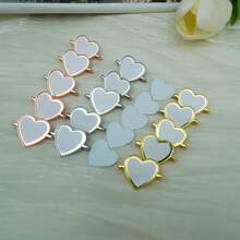 15 Pack Sublimation Watch Charm Blanks Heat Transfer Heart Watch Band Charms Person.Alized Photo Jewelry Charm Blank For Women Men DIY Picture Crafts Heart,3Color - 3 màu - Xem 9