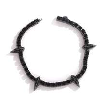 1 件装铆钉朋克手镯，男女通用 - 哥特金属手镯腕带饰品