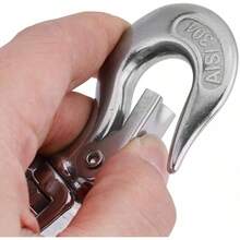 Gancho de ojo giratorio, gancho de  de cadena de elevación de horquilla de ojo giratorio de acero inoxidable 304 350 kg Límite de carga de trabajo(110mm) - 90 mm - Ver 6