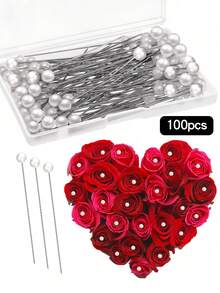 500颗/300颗/150颗/100颗/50颗/1颗装钻石花束胸针，1.5英寸水晶水钻胸针别针，适用于花束、婚礼装饰、万圣节装饰、秋季装饰、新娘发饰、DIY工艺品、缝纫室装饰 - 彩色 - 查看 11