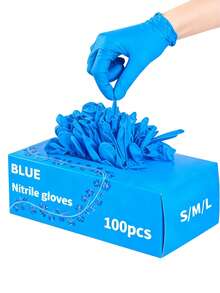 50/100pcs/Pack High Quality Disposable Gloves, Multiple Colors Available, Latex & Powder Free, Durable & Waterproof, Suitable For Household Cleaning. Sizes: S, M, L, XL (Packaging Not Included) - Black - View 12