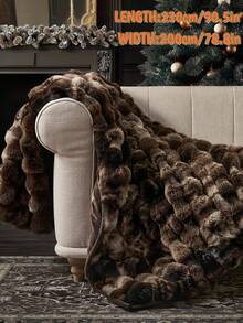 1件白色浅蓝色黑色棕色扎染仿兔毛绒毯，柔软保暖，奢华风格，多用途披毯，易于打理，轻便百搭，多种颜色和尺寸可选，奢华蓬松长绒毯，柔软舒适，适用于客厅、卧室和沙发，居家必备，宿舍床上用品，家居必备，可机洗，冬季必备毯子。 - 彩色 - 查看 16