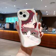 Funda de Teléfono Suave con Impresión de Olas Crema para X a la Serie 16, Funda de Teléfono a Prueba de Golpes, Regalo Lindo para Chicas, Funda de Teléfono con Olas Crema, Funda de Teléfono de Navidad, Funda de Teléfono de Halloween, Funda de Teléfono Linda, Regalo de Vacaciones, Diseño de Moda, Funda Elegante, Impresión, Funda Duradera, Cubierta a Prueba de Golpes, Amantes de, Chicas Adolescentes - Negro - Ver 6