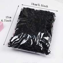 Red Raffia Gift Box Filler Paper, Black Crinkle Paper Shreds For Gift Wrapping